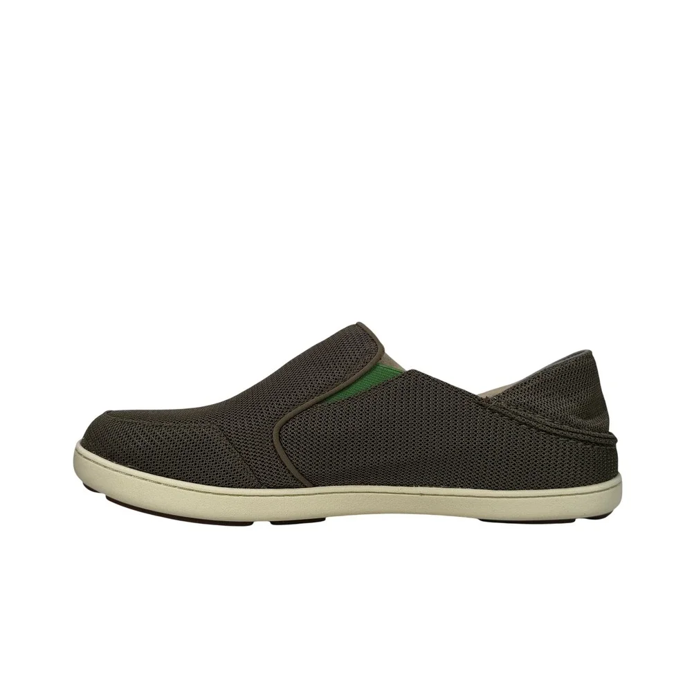 OluKai Nohea Mesh Slip On Shoes Mens 11.5 Mustang Lime Peel Comfort Casual 10188
